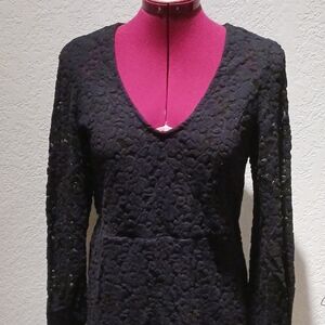 Elegant Black Lace Dress